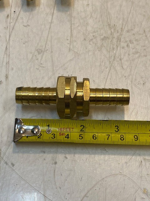 25 Quantity of Garden Hose Barb Couplings 3-1/4" L 30mm OD 10mm ID (25 Quantity)