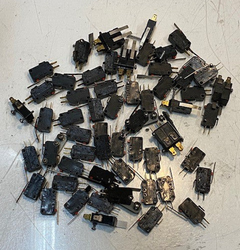 61 Quantity of Omron Microswitches D3V-16G2-1C25-K (61 Quantity)