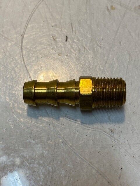 28 Quantity of Brass Hose Barb Hex Fittings 45mm L 14mm Thread 7mm Nose ID