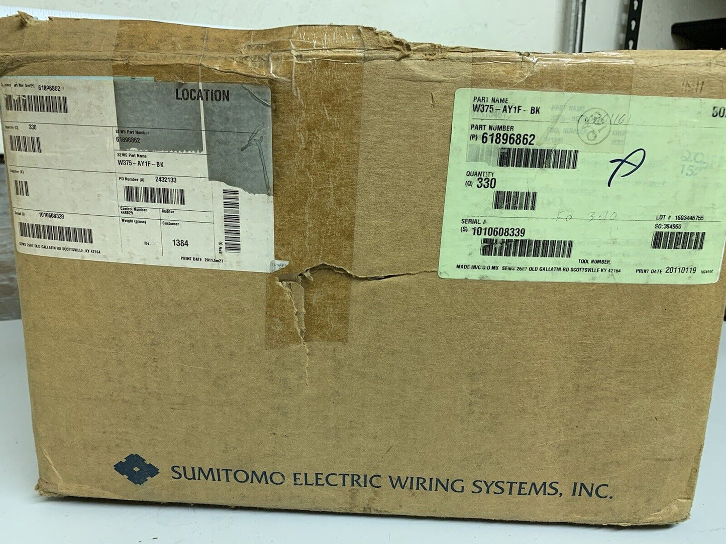 330 Sumitomo Wiring Systems Automotive Connectors CONN 1F 375 Series 9.5mm