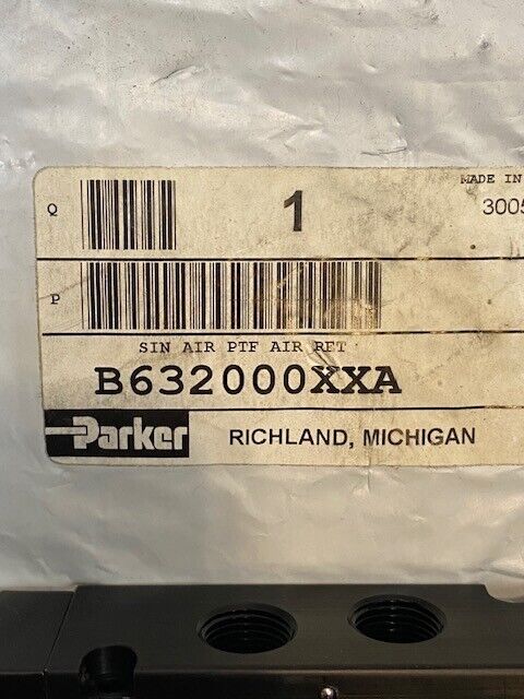 Parker B632000XXA Pilot Air Control Valve