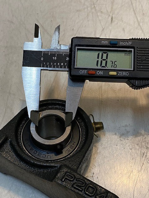 Dayton 3FCP2 Cast Iron Pillow Block UC204-12 Insert Bearing 5" L 19mm Bore