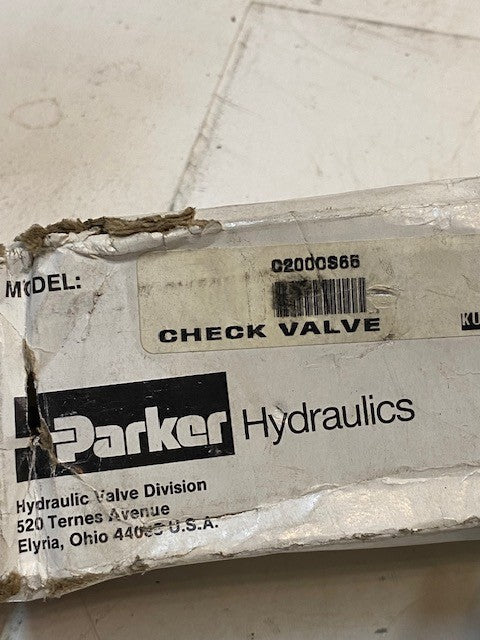 Parker Hydraulic Check Valve C2000S65-10JU | C2000S65 | C2000S