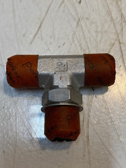 Parker 429334 Hydraulic Hose Line Tee Fitting Connector 22mm Thread 12mm ID