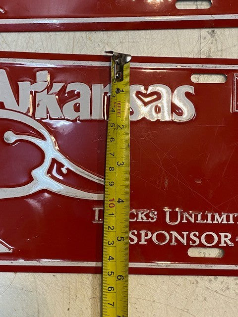 3 Quantity of 2009-2010 Arkansas Ducks Unlimited Sponsor License Plates (3 Qty)