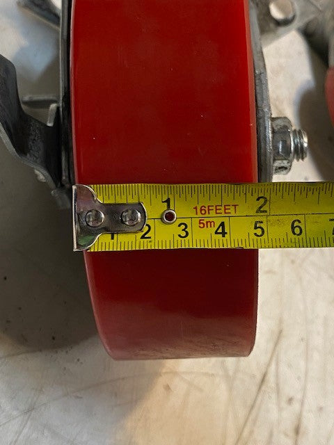 2 Quantity of Colson 6" Swivel Caster Red Wheels 6x2 (2 Quantity)