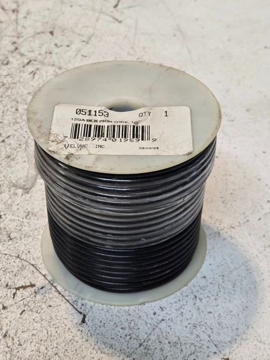 Velvac 051153 12 Ga Black Primary Wire 100' | 728974019599