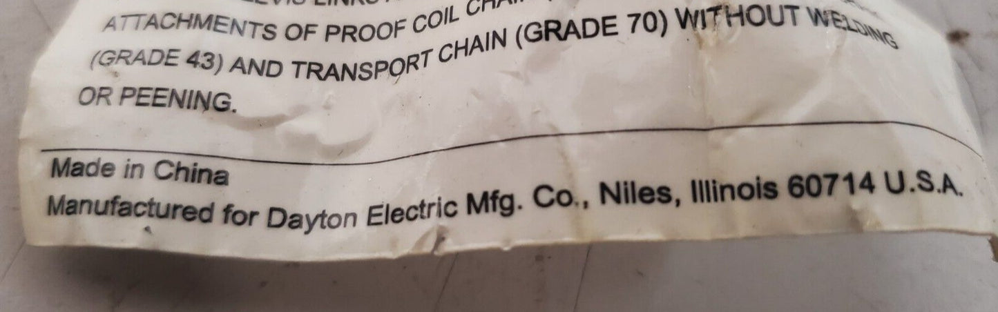 Dayton Double Clevis Link 1/2" | 1DND2 | HMC | Grade 70 Yellow Chromate