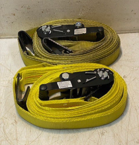 2 Qty of CargoLoc 89964 Flat Hook Ratchet Tie Down 2" x 27' x 10,000 lbs (2 Qty)