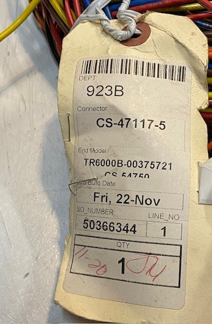 Engine Wiring Harness CS-47117-5 Connector 50366344, TR6000B-00375721, 923B