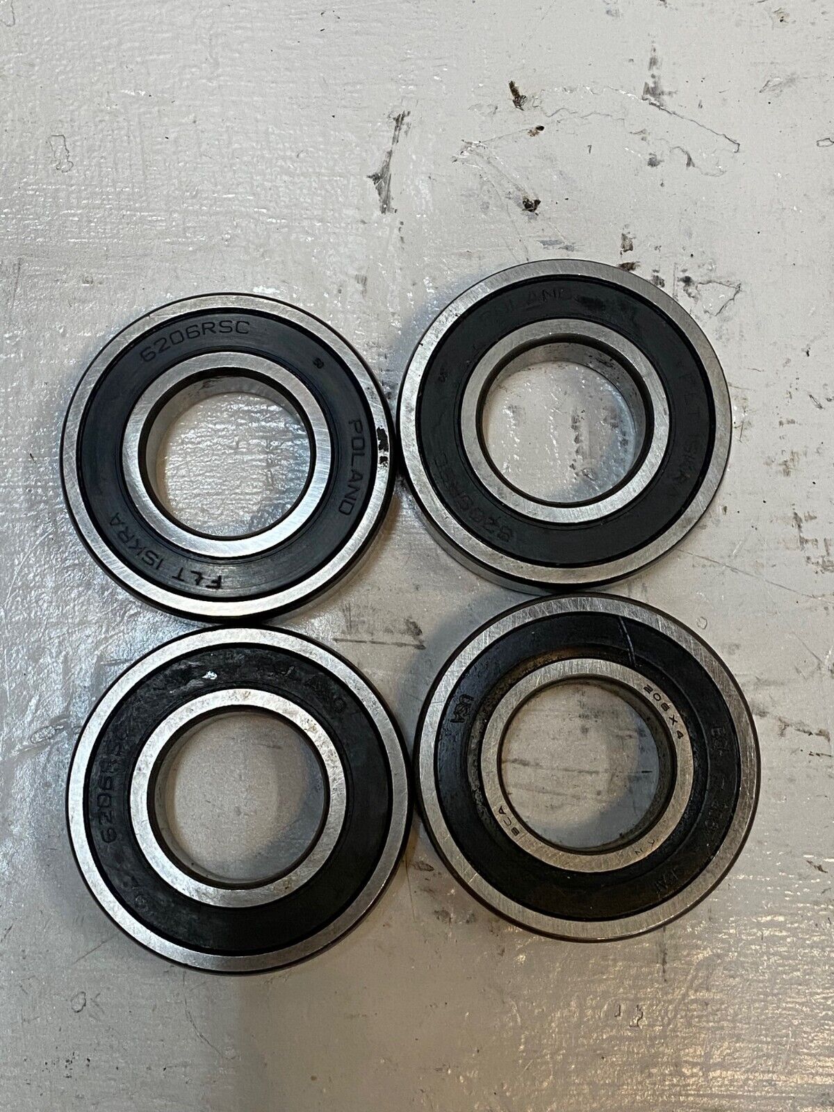 4 FLT ISKRA 6206RSC Bearing (4 qty)