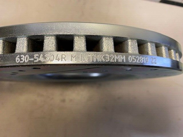 Dynamic Friction Brake Rotor For Ford 6x135mm Bolt Pat. 631-54204R | 630-54204R