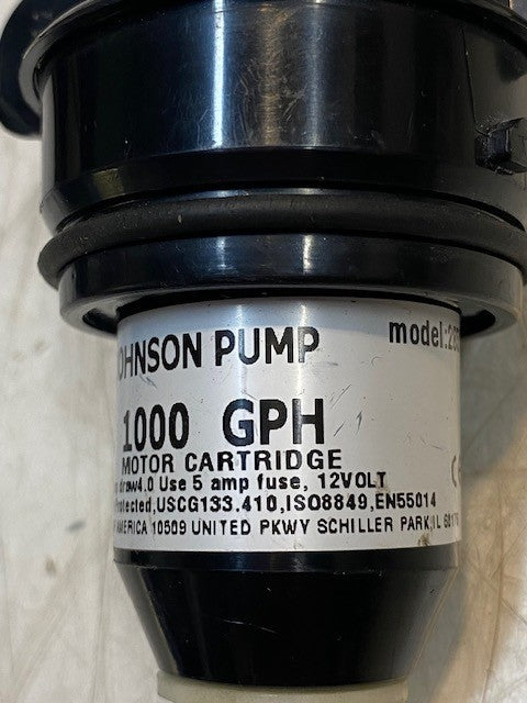 Johnson Pump 1000 GPH Model 2851 Motor Replacement Cartridge Pump 12 Volt