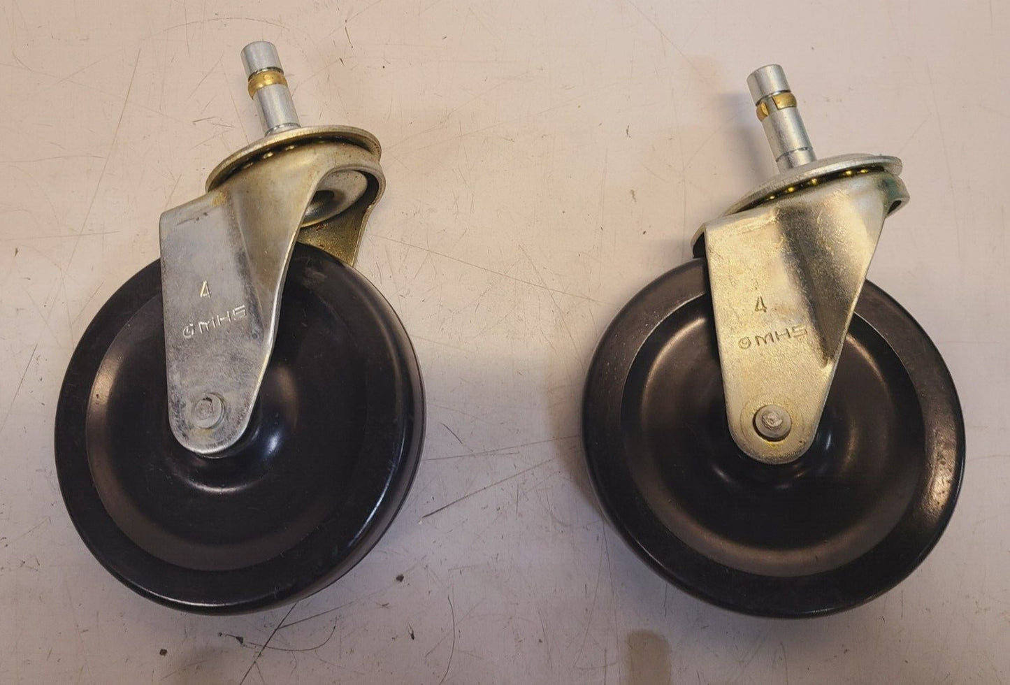 4 Quantity of 4" Black Swivel Casters (4 Qty)