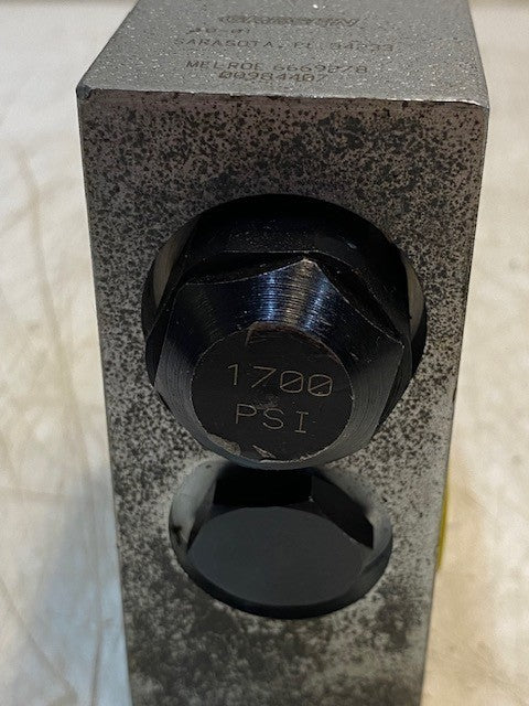 Gresen 00984407 Melroe 6669278 Hydraulic Block Valve 1700 PSI
