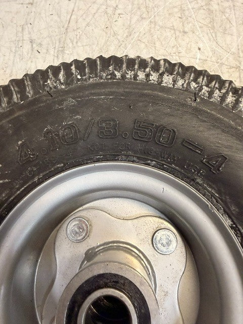 Two Count 10-Inch Air-Filled Utility Tires Sized At 4.10/3.50-4 For Wagons