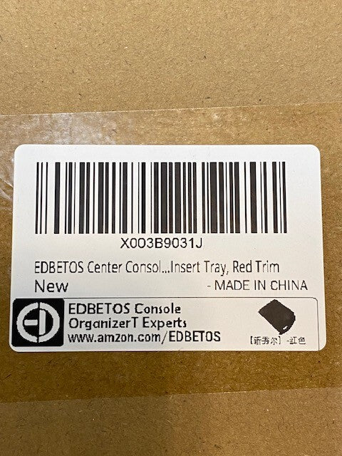 15 Quantity of EDBETOS Center Console Organizer Trays Red Trim (15 Quantity)