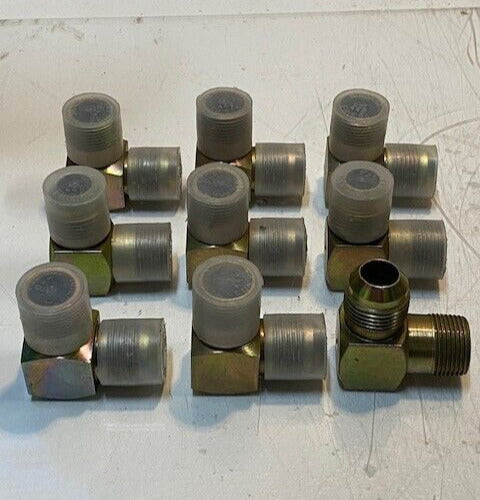 9 Quantity of 90 Degree Elbow Hydraulic Fittings 26mm Thread 17mm ID 15mm Nipple