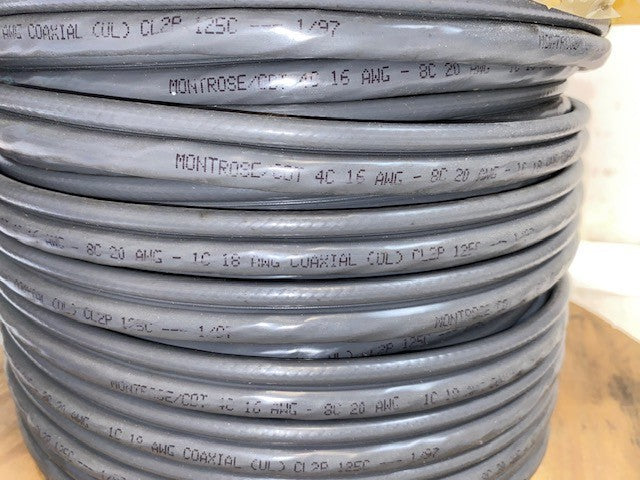 MONTROSE/COT 4C 16 AWG-8C 20 AWG-1C 18 AWG COAXIAL Cable on Spool 13"x10"