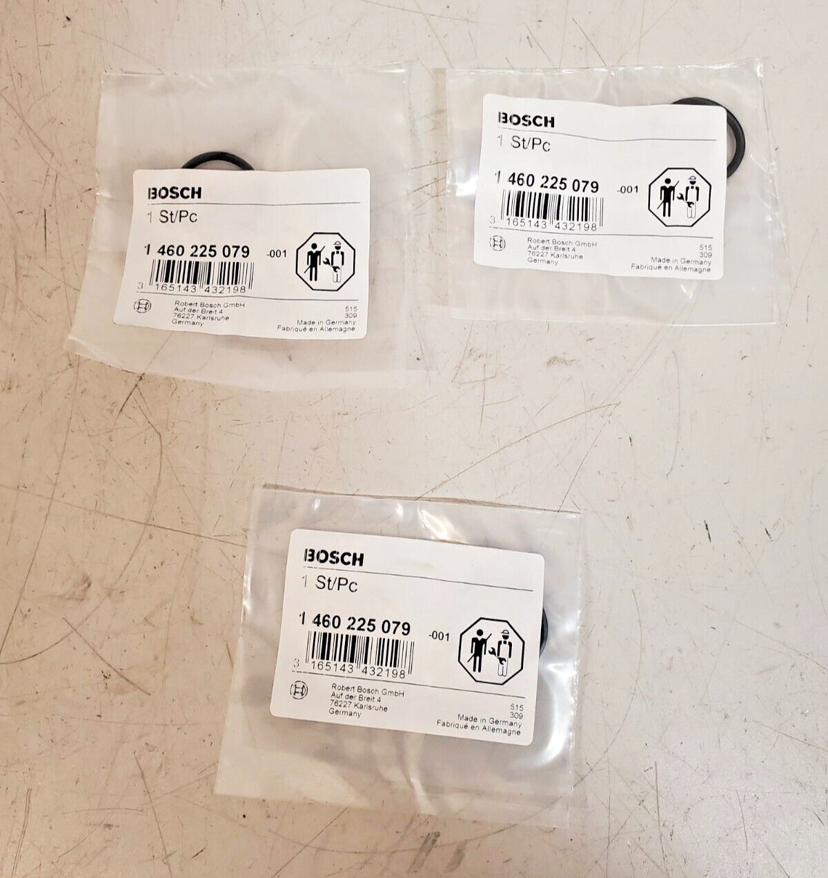 3 Qty. of Bosch O-Rings 1 460 225 079 | 1460225079 | 1 460 225 079 - 001 (3 Qty)