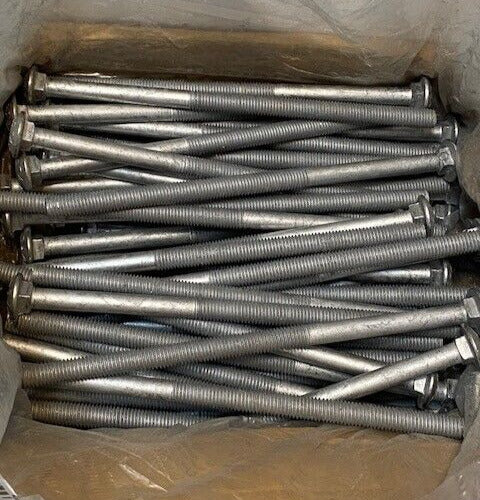 100 Qty of 307A LWFC 1/2" x 10" Partially Threaded (6") Carriage Bolts (100 Qty)