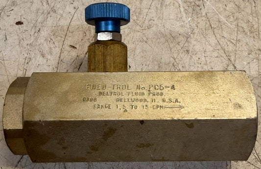 Deltrol Pneu-Trol PC5-4 Pressure Compensated Constant Flow Regulator Valve