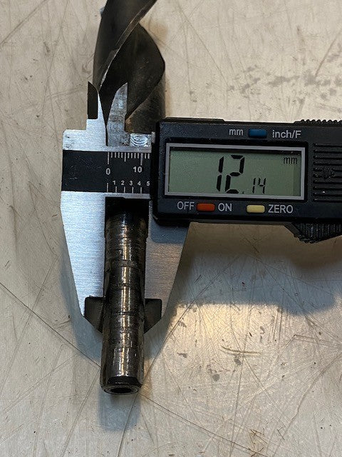 HSS 1-1/32" Drill Bit 6-1/8" Long 12mm End 26mm OD