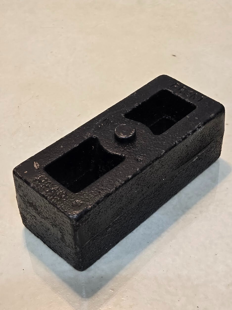 2 Quantity of Cast Iron 2" Lift Blocks 5-11/16" Long 2-3/8" Wide Tapered (2 Qty)