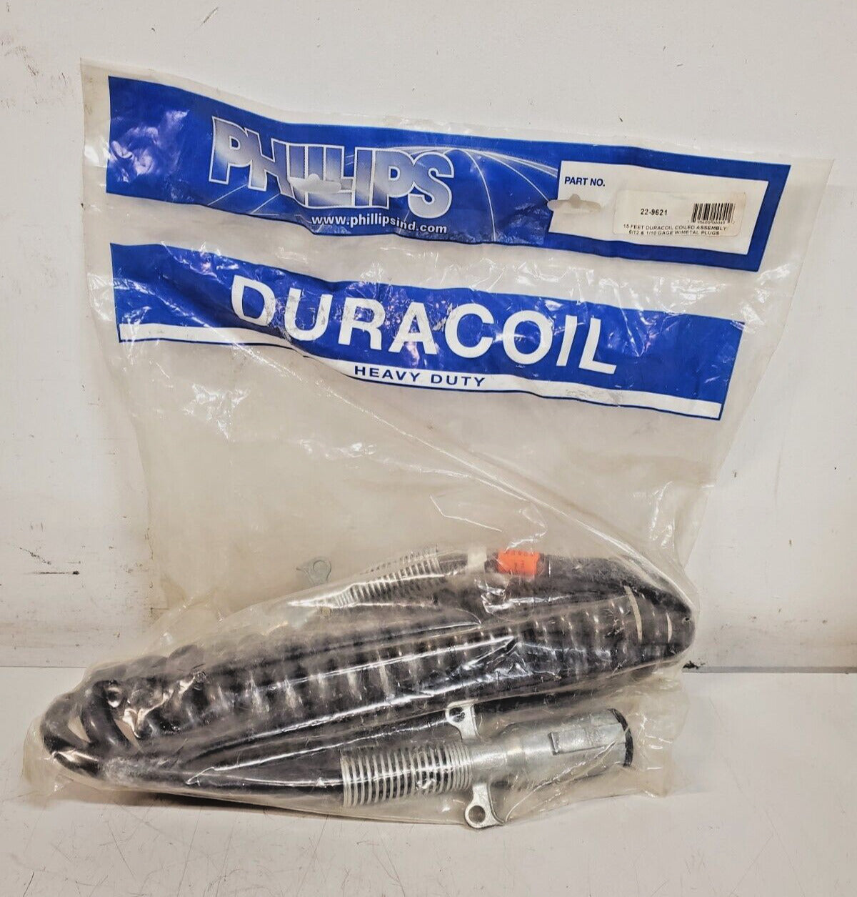 Phillips 15 Feet Duracoil Coiled Assembly 6/12 & 1/10 Gage W/Metal Plugs 22-9621