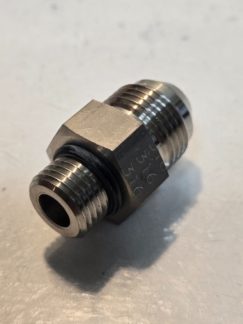 2 Quantity of Brennan Industries 6400-08-06-O-SS 3/8" Flare x 3/8" ORB Fittings
