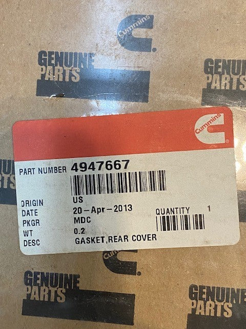 Cummins 4947667 Rear Cover Gasket Engine Gasket Replacement