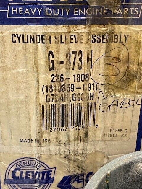 Clevite Cylinder Sleeve Assy G-873H | 226-1808 | 1810359-C91 | A1701NP | WS-556H