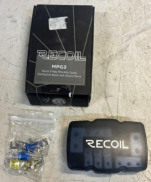 Recoil MPG3 3-Way Mini-ANL Fused Distribution Block With Ground Block Unit