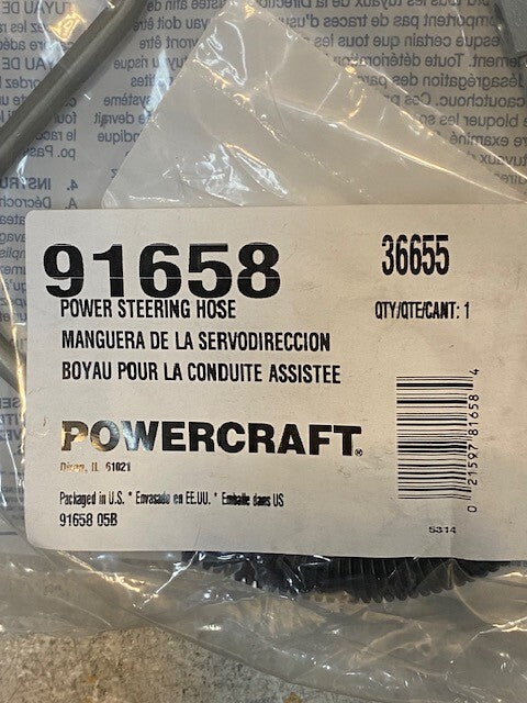 4 Quantity of Powercraft Power Steering Hose 91658 (4 Quantity)