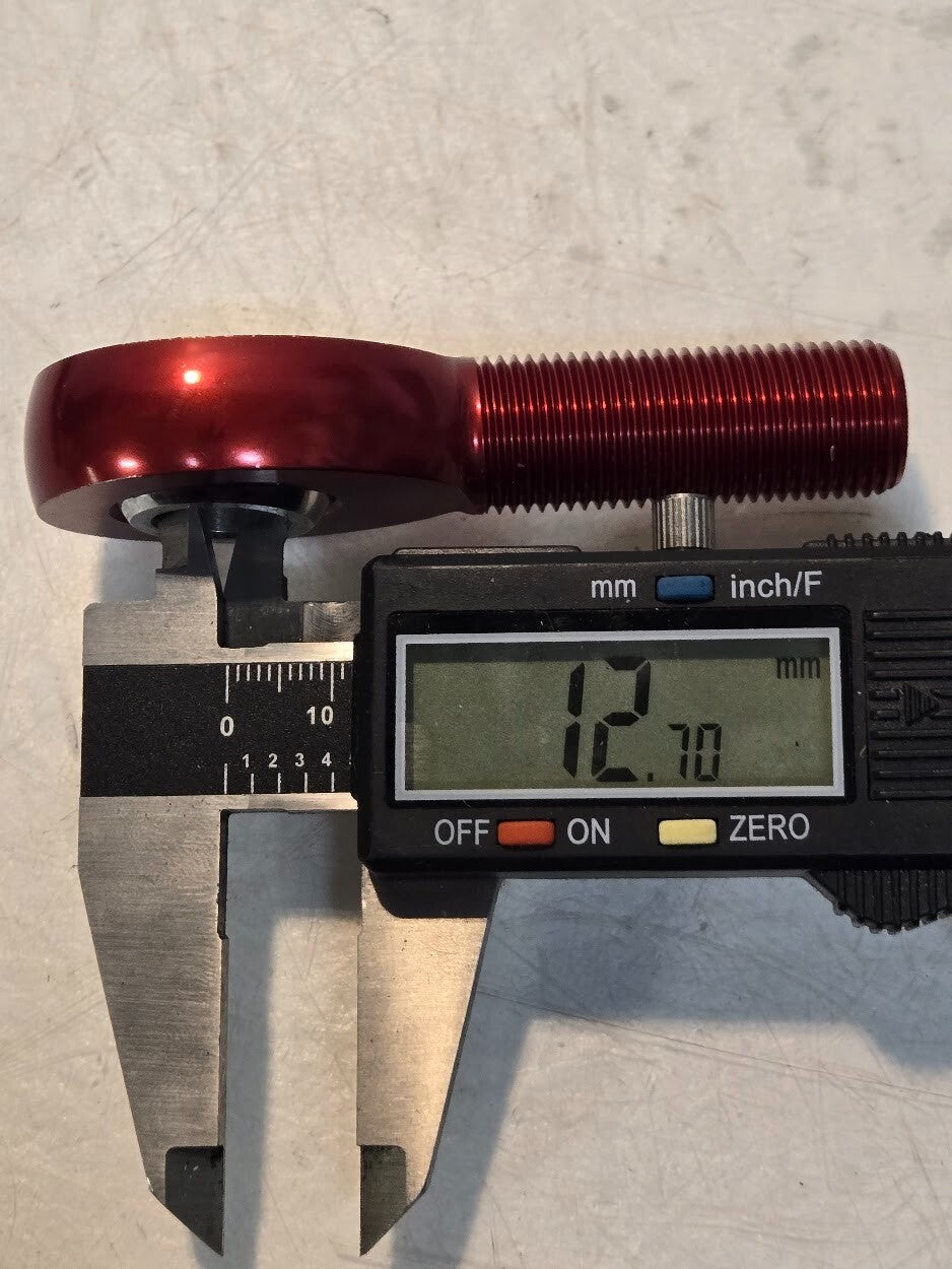 6 Quantity of Red Anodized Aluminum Rod Ends 1/2" Bore 5/8" Thread (6 Qty)