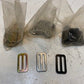 34 Qty of 3 Bar Harness/Seatbelt Slides 2-1/4"x1-1/4" Gold/Silver/Black (34 Qty)