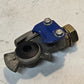 Service Blue Glandhand with Quarter Turn Shutoff Valve | 1/2" FPT | 37mm Hex Nut