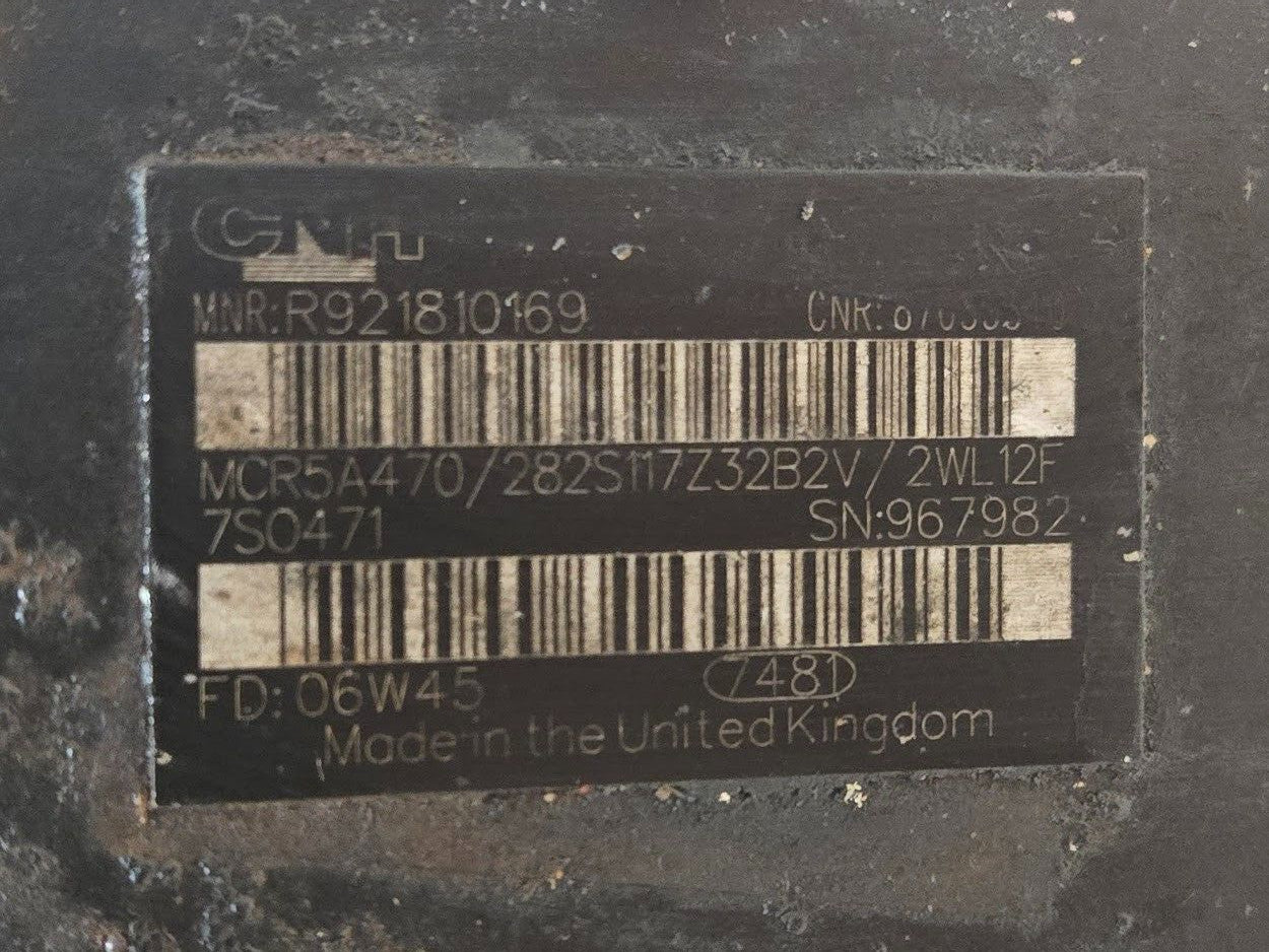 CNH R921810169 Hydraulic Motor MCR5A470/282S117Z32B2V/2WL12F | 7SO471 | 967982