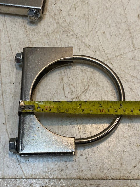 4 Quantity of Heavy Duty Steel U-Bolt N1 4in Exhaust Clamps (4 Quantity)