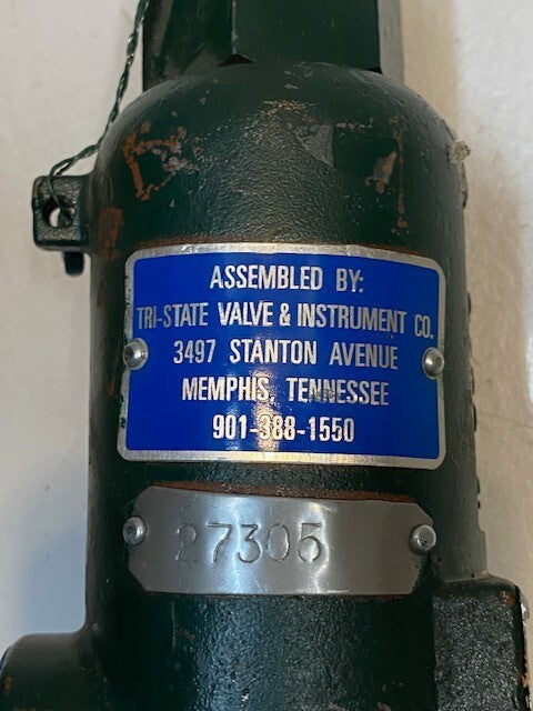 Farris Pressure Relief Valve 27CA23-M20, 27305, WCB 24800, 11" Long 26mm Thread