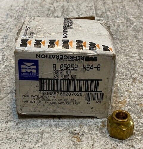 Box of 25 Streamline Mueller A05052 NS4-6 | 3/8 Forged Flare Hex Nuts