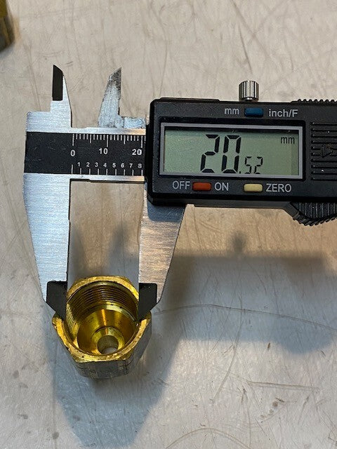 25 Quantity of Brass Air Hose Reducer Pipe Adapters 40mm H 13mm Thread (25 Qty)