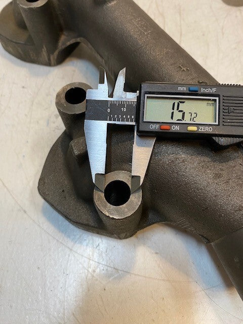 Exhaust Manifold for Cummins | HF 2A | 15" Long 6-1/4" Wide 45mm Bore 16mm Holes