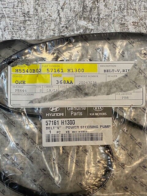 Hyundai Power Steering Pump V Belt 57161-H1300