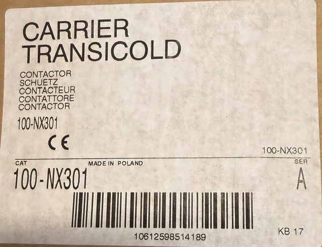 Carrier Transicold Definite Purpose Contactor Model 10-00433-11 Control Switch