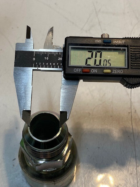 Hydraulic Crimp Fitting ATTC-16 Male Bore 20mm Thread 33mm 49mm OD