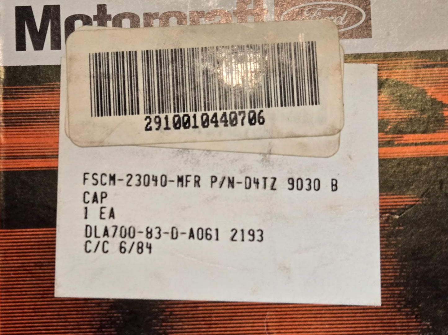 Ford Motorcraft FC-760-A Fuel Cap | D4TZ-9030-B | 2910010440706 | 3-7/16" OD