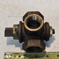 McDonald 150 3-Way Brass Valve 1 in FNPT Ports | Quarter Turn | 1-3/4 in Hex