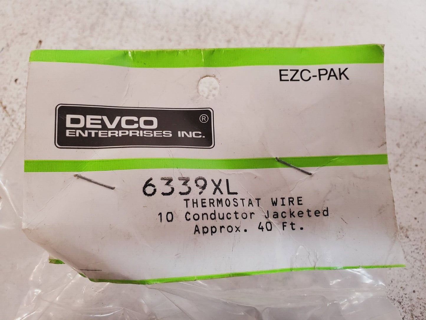 Devco Thermostat Wire 10 Conductor Jacketed Approx 40 Ft  6339XL EZC-PAK