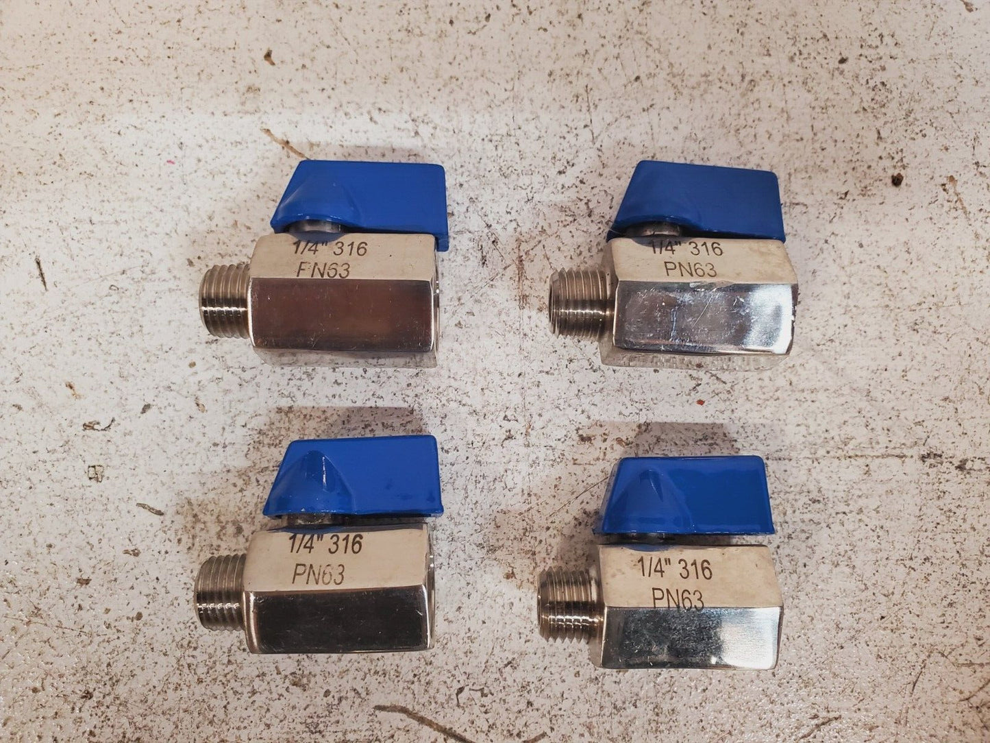 4 Qty Stop Ball Valves PN63 | 1/4" | 316 (4Qty)